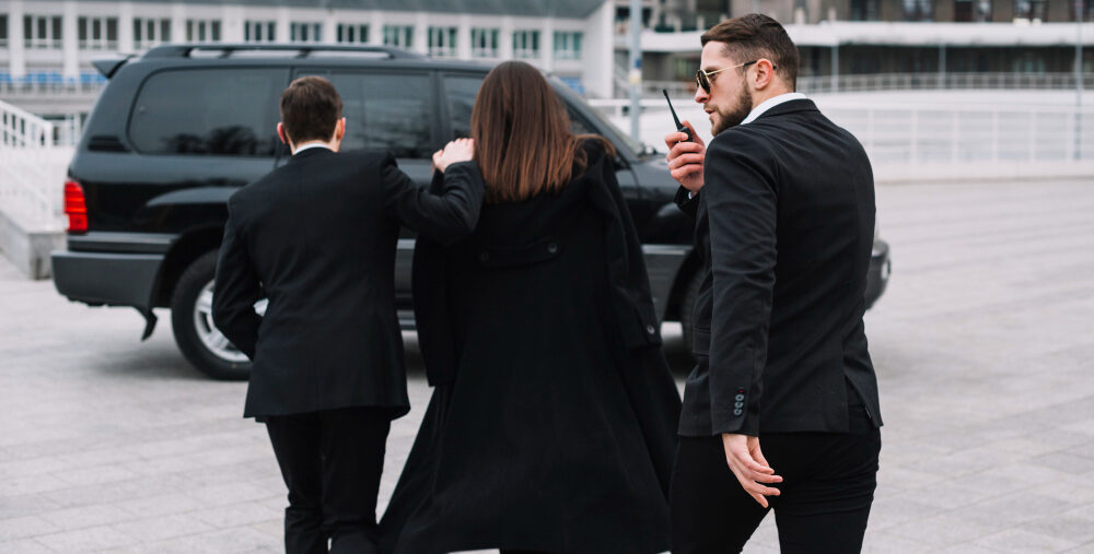 Serviço de guarda costas-capa